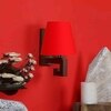 Devansh Solid Wood Electric Wall Light in Red Colour with Red Shade Count of 1 Light