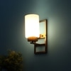 Eliante Modern Wall Lights Glass, Mild Steel & Glass Material Antique & White Finish