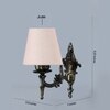 Devansh Metal Electric Wall Light in Antique Gold Colour with White Shade Count of 1 Light