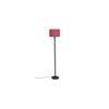 Jefferson Pink Fabric Shade Floor Lamp with Black Iron Base