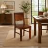 Noguchi Sheesham Wood Dining Chairs in Scratch Resistant Honey Oak Finish Set of 2