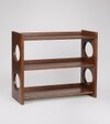 Pinky Solid Wood Book Shelf in Dark Brown Finish