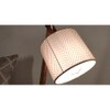 Emphasis Wooden Table Lamp with Brown Base and Yellow Fabric Lampshade