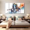 The Castle Decor Krishna Ji Wall Painting Wooden Framed 27x48 Inch (Style 9)