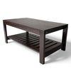 Piante Sheesham Wood Accent Rectangle Coffee Table In Dark Mahagony Finish
