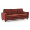 Apollo Neo Sofa (Colour : Dark Coral, Seating Capacity : 3 Seater, Cushion Type : Hard, Back Height : Regular Back)