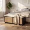 Canora Solid Mango Wood Storage Trunk Black