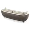 Aster 3 Seater Sofa In Dual Tone Beige And Chocolate Colour