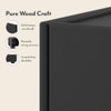 Nura Solid Wood Sideboard In Black Wire Brush