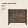 Toledo Solid Wood Chest of 6 Drawers In Danish Walnut Finish