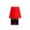 Devansh Solid Wood Electric Wall Light in Red Colour with Red Shade Count of 1 Light