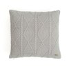 Cable Moss Cool Grey Cushion Cover 16X16  Inches