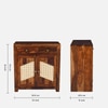 Sheesham Wood 2 Door 2 Drawer Sideboard In Provincial Teak Finish