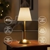 Premium Cordless Metal Desk Lamp with 15 Hour Battery and Spotted Design
