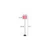 Mike Pink Natural Fiber Floor Lamp with Black Iron Base