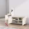 Hexa Red Engineered Wood Shoe Rack in Frosty White Colour