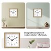 Arabic Numerals Square Wooden Wall Clock