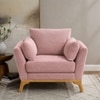 Lorentz Boucle Fabric Lounge Chair in Pink Colour