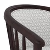 Bella Solid Wood Lounge Chair Finish Mahogany Grey Floral Azco Colour