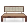 Florence Solid Wood Queen Size Bed In Teak Finish
