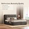 Bornholm Engineered Wood Queen Size Bed With Drawer Storage (Urban Grey Finish)