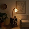 Noel Beige Jute Floor Lamp with Beige Jute Base