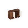 Prorage Engineered Wood Dual Tone 3 Doors Shoe Rack Cabinet Slipper Footwear Stand Organizer with Knobs and One Open Shelve Design Up to 12 Pairs for Home (Brown Maple & White)