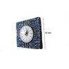 Kelly Teal Colour Square Solid Wood Bark finish wall clock by Disoo Fashions