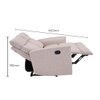 Canyon Two Seater Manual Fabric Recliner in Greige Beige Colour