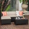Magnolia  Outdoor Set in Black Colour (1 Sofa, 1 Ottoman & 1 Table)