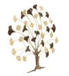 W-Botanical Abstract Metal Wall Decor in Multicolor Set of 1