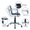Easos Mid Back Executive Chair in White & Black Colour