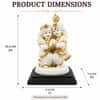 Devotional Eternal Radha Krishna Statue in White and Gold Colour