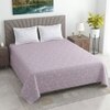 Lavender And White  Floral Cotton 400 Tc flat  Double Queen Size Bedsheet With 2 Pillow Covers