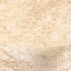 Morgan Solid Wood Pouf Stool in Ivory Sparkle Velvet Fabric