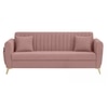 Daraco Velvet 3 Seater Sofa in Pink Color