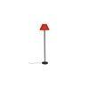 Clyde Orange Fabric Shade Floor Lamp with Black Iron Base