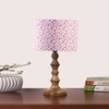 Devansh Multicolor Cotton Table Lamp With Wood Natural Base (7X7X15.5 Inches)-16