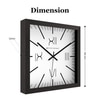 A Quiet Square of Time Roman Numerals Wall Clock