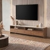 Tavo Solid Wood and Toronto TV Unit In Antique Amber Finish