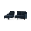 Abbey Sectional Sofa (Colour : Cobalt, Cushion : Hard, Seater : Left Aligned 2 Seater + Left Aligned Chaise)