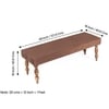 Cairo Sheesham Wood Accent Bench (Taupe Brown Velvet Teak Finish)
