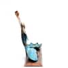Desert Art Metal Handpainted Blue Yoga Lady Showpiece