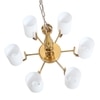 Eliante 6-Light Mild Steel Chandelier, Modern Pendant Ceiling Light Fixture For Living Room Or Dining Room