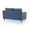 Stevens 2 Seater Fabric Sofa in Turkish Blue Colour
