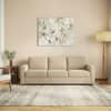 Apollo Compact 3 Seater Fabric Sofa in Birch Beige Colour