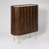 Kiln Solid Wood Cabinet in Gold Finish