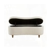 Leroj  Boucle 2 Seater Ottoman Bench with Storage  in Off White  Color