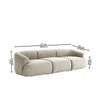 Zenliving Wood 3 Seater With Upholstery Non Storage Sofa In White Colour