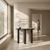 Vedika Solid Wood Console Table in Matt Black Finish 119 cm